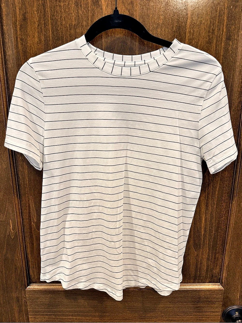 lululemon Love Crew T-Shirt Striped Tee White & Black